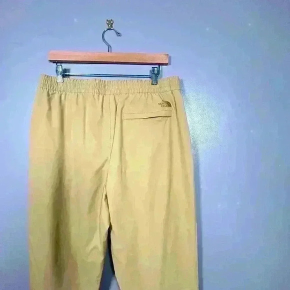 NORTH FACE Pants Tan Beige Khaki Hiking Joggers High Waist Relaxed Women Large - Picture 9 of 11